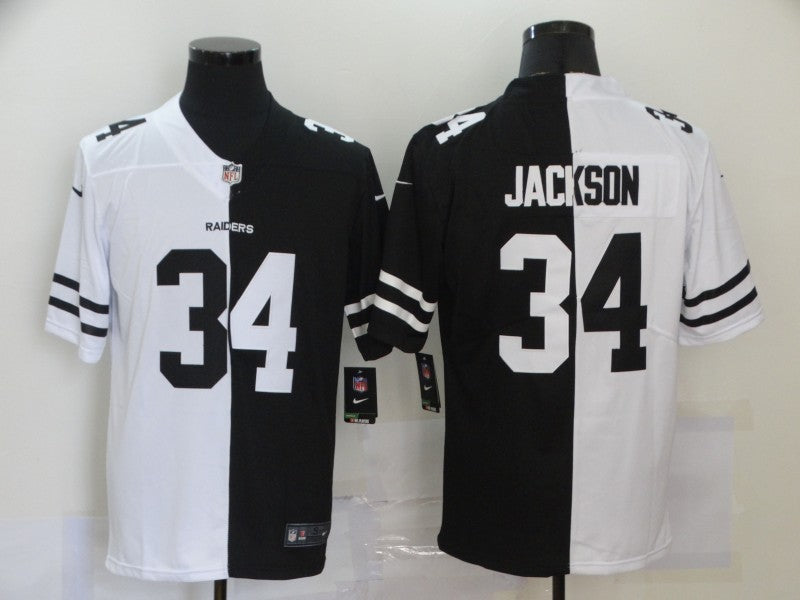 Men’s Las Vegas Raiders Bo Jackson #34 Black/White Jersey