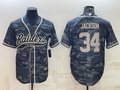 Men’s Las Vegas Raiders Bo Jackson #34 Grey Camouflage Jersey Joint Edition