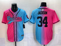 Men’s Las Vegas Raiders Bo Jackson #34 Pink/Blue Jersey