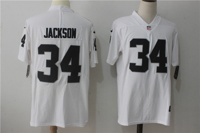 Men’s Las Vegas Raiders Bo Jackson #34 White Jersey