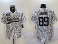 Men’s Las Vegas Raiders Brock Bowers #89 Arctic Camo Salute to Service Limited Jersey