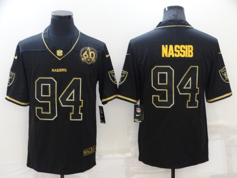Men’s Las Vegas Raiders Carl Nassib #94 Black Jersey