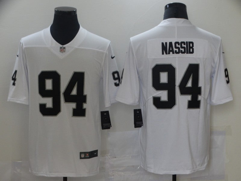 Men’s Las Vegas Raiders Carl Nassib #94 White Jersey