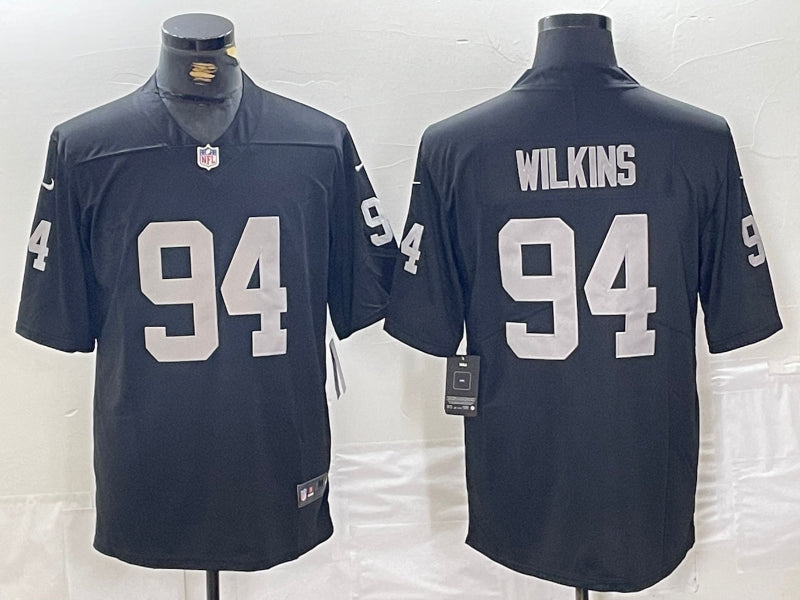 Men’s Las Vegas Raiders Christian Wilkins #94 Black Jersey