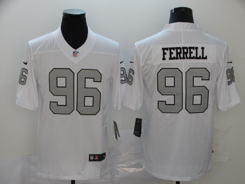 Men’s Las Vegas Raiders Clelin Ferrell #96 White Jersey