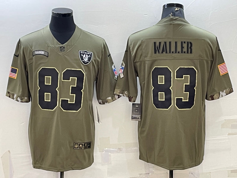 Men’s Las Vegas Raiders Darren Waller #83 Olive 2022 Salute To Service Limited Jersey