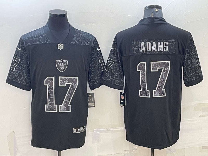 Men’s Las Vegas Raiders Davante Adams #17 Black RFLCTV Limited Jersey