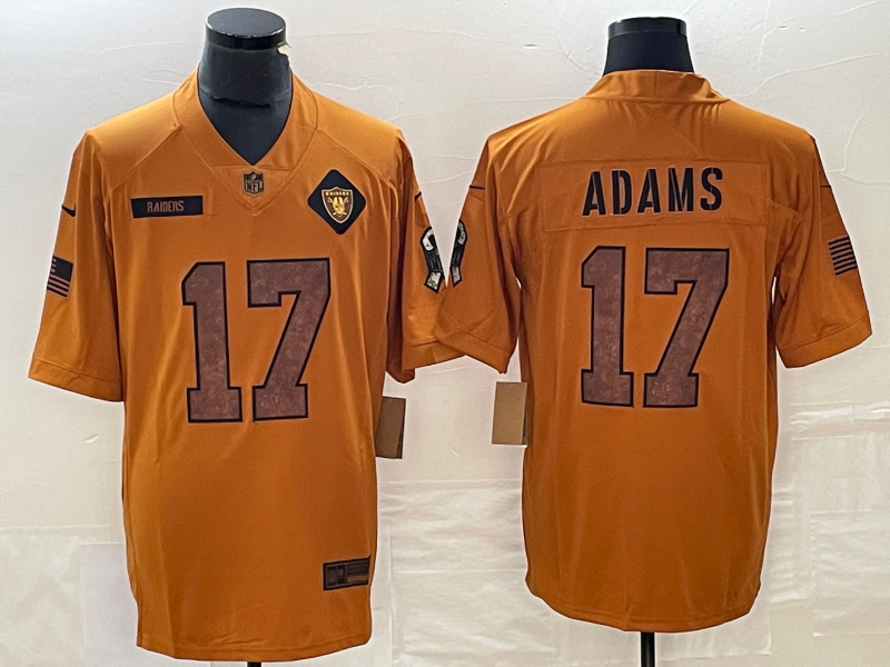 Men’s Las Vegas Raiders Davante Adams #17 Brown 2023 Salute To Service Limited Jersey