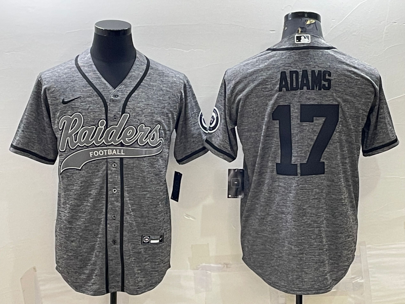 Men’s Las Vegas Raiders Davante Adams #17 Gray Jersey Joint Edition
