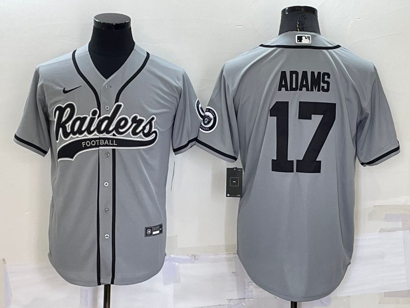 Men’s Las Vegas Raiders Davante Adams #17 Gray Jersey Joint Edition