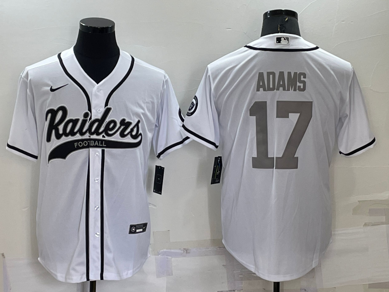 Men’s Las Vegas Raiders Davante Adams #17 White Jersey Joint Edition