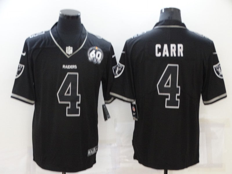 Men’s Las Vegas Raiders Derek Carr #4 Black Alternate Jersey