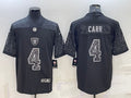 Men’s Las Vegas Raiders Derek Carr #4 Black RFLCTV Limited Jersey