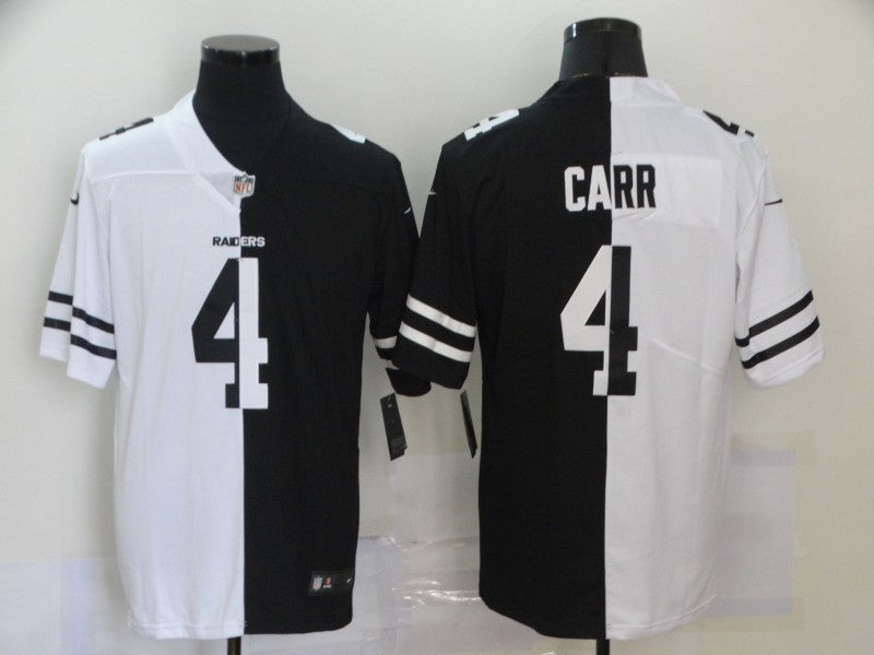 Men’s Las Vegas Raiders Derek Carr #4 Black/White Jersey