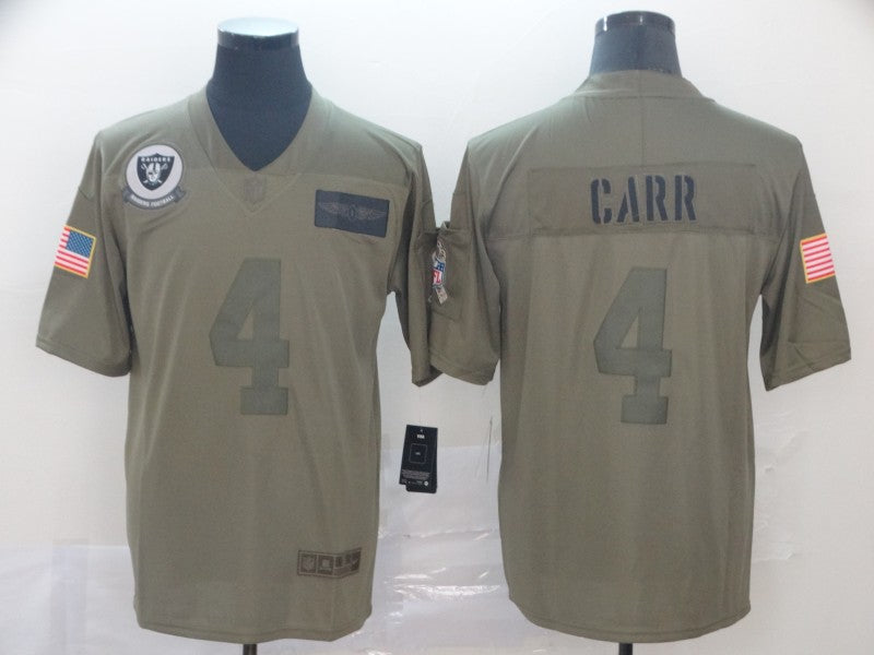 Men’s Las Vegas Raiders Derek Carr #4 Brown Jersey