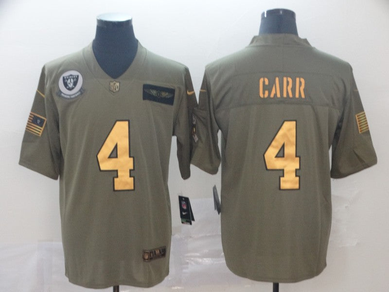 Men’s Las Vegas Raiders Derek Carr #4 Brown Jersey