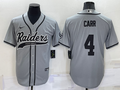 Men’s Las Vegas Raiders Derek Carr #4 Gray Jersey Joint Edition