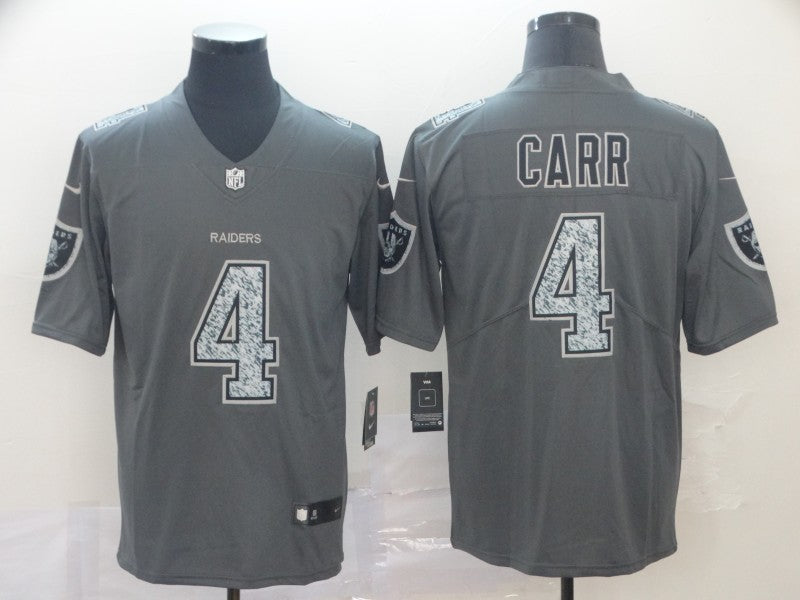 Men’s Las Vegas Raiders Derek Carr #4 Gray Jersey