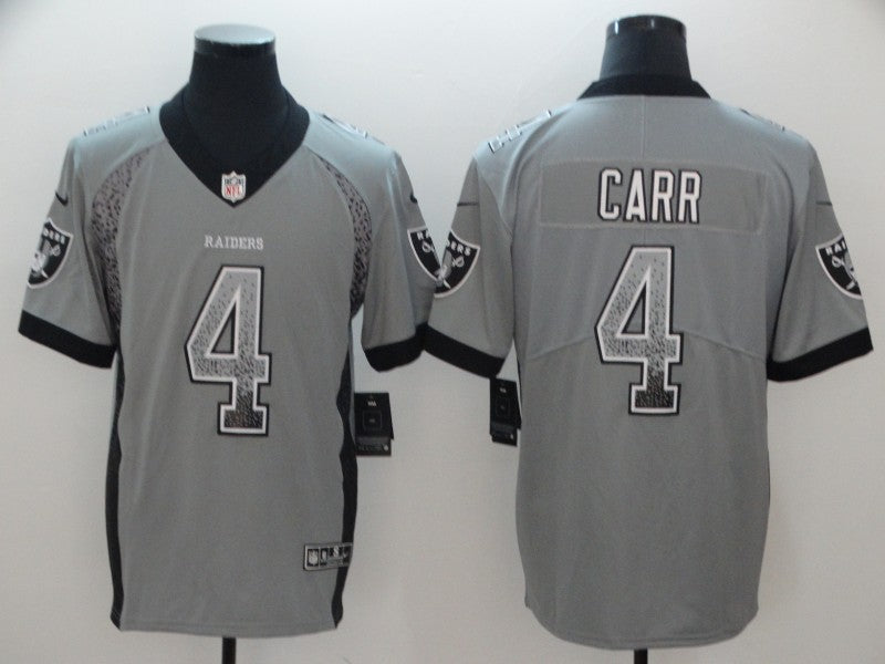 Men’s Las Vegas Raiders Derek Carr #4 Gray Jersey