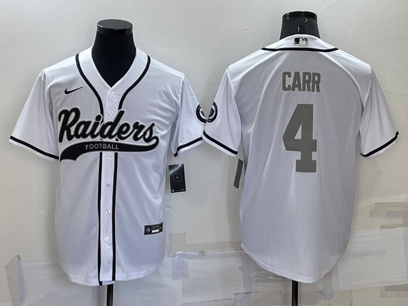 Men’s Las Vegas Raiders Derek Carr #4 White Jersey Joint Edition