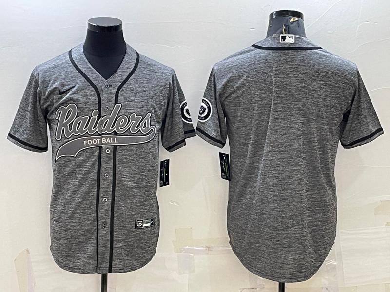 Men’s Las Vegas Raiders Gray Blank Jersey