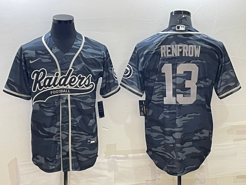 Men’s Las Vegas Raiders Hunter Renfrow #13 Grey Camouflage Jersey Joint Edition