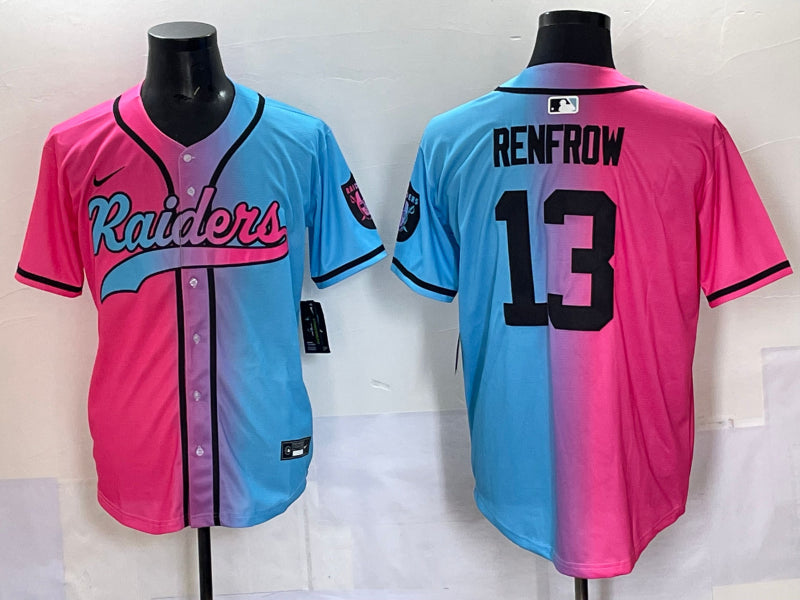 Men’s Las Vegas Raiders Hunter Renfrow #13 Pink/Blue Jersey