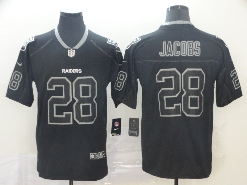 Men’s Las Vegas Raiders Josh Jacobs #28 Black Alternate Jersey