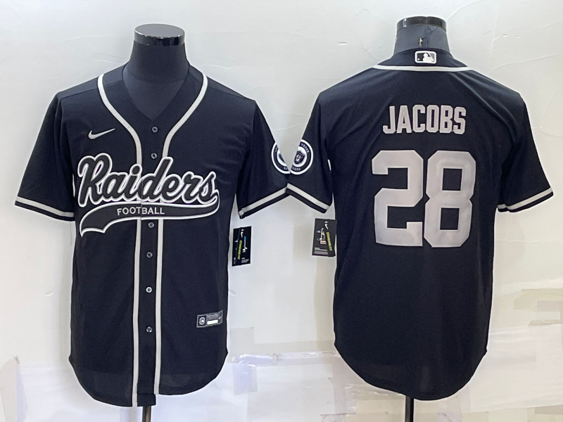 Men’s Las Vegas Raiders Josh Jacobs #28 Black Jersey Joint Edition