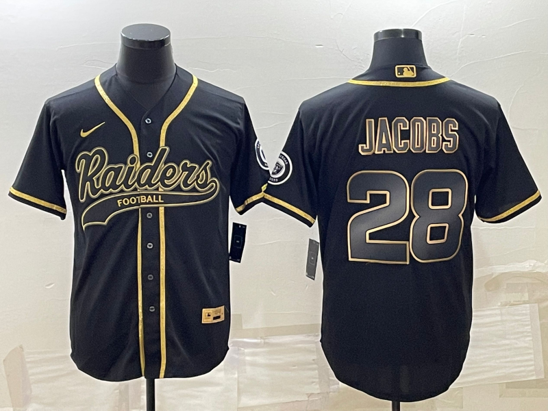 Men’s Las Vegas Raiders Josh Jacobs #28 Black Jersey Joint Edition