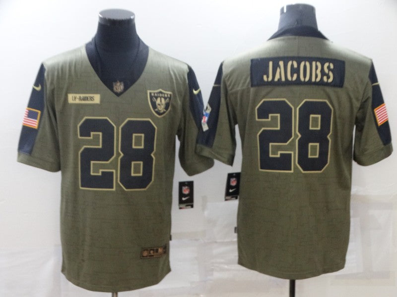 Men’s Las Vegas Raiders Josh Jacobs #28 Brown Authentic Jersey