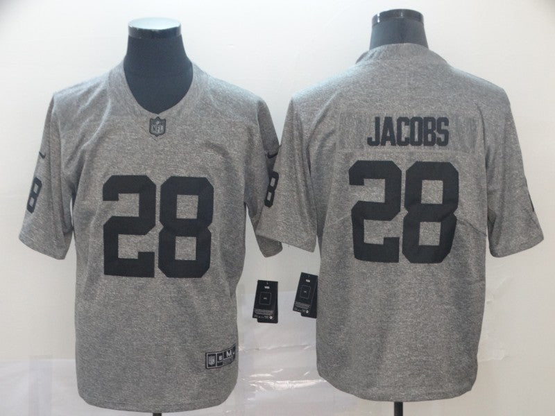 Men’s Las Vegas Raiders Josh Jacobs #28 Gray Jersey