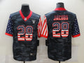 Men’s Las Vegas Raiders Josh Jacobs #28 Grey Camouflage Jersey