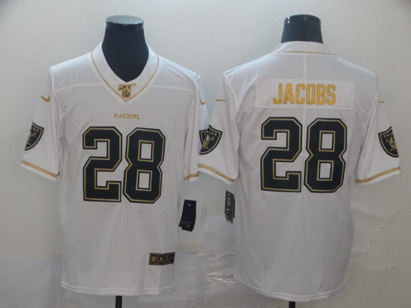 Men’s Las Vegas Raiders Josh Jacobs #28 White Jersey