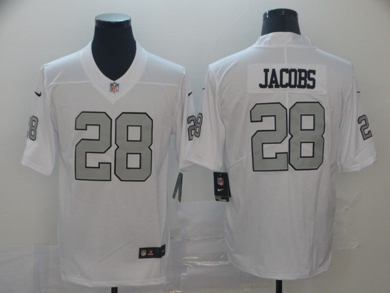 Men’s Las Vegas Raiders Josh Jacobs #28 White Jersey