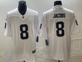 Men’s Las Vegas Raiders Josh Jacobs #8 White Jersey