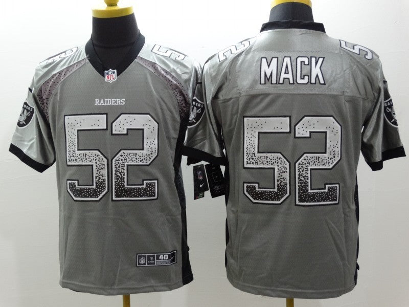 Men’s Las Vegas Raiders Khalil Mack #52 Gray Jersey