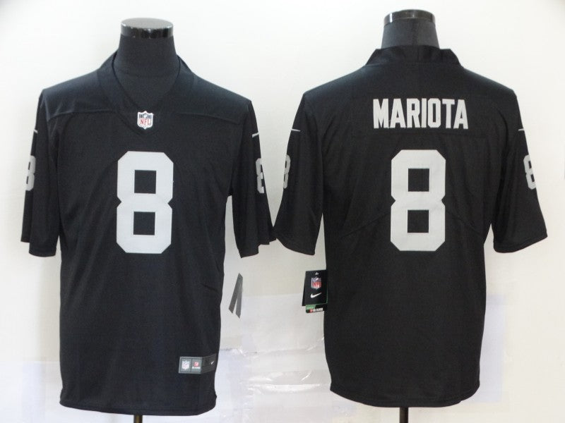 Men’s Las Vegas Raiders Marcus Mariota #8 Black Jersey