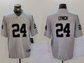 Men’s Las Vegas Raiders Marshawn Lynch #24 Gray Jersey