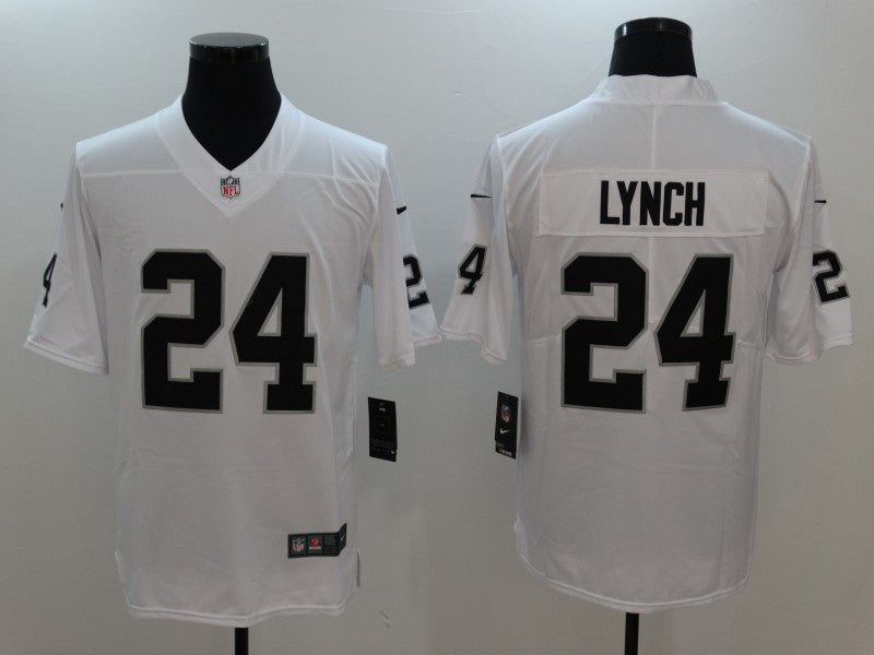 Men’s Las Vegas Raiders Marshawn Lynch #24 White Jersey