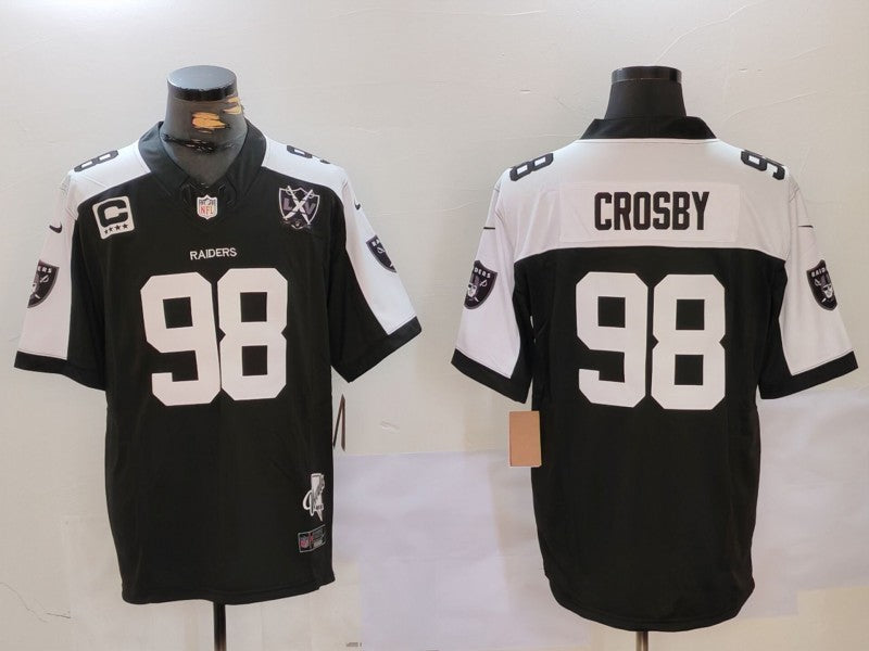 Men’s Las Vegas Raiders Maxx Crosby #98 Black 2024 Vapor Limited Jersey