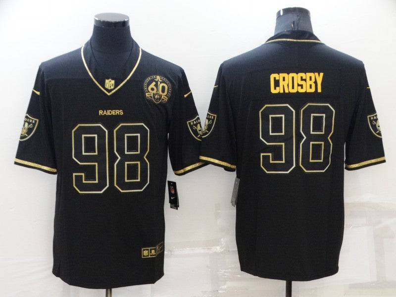 Men’s Las Vegas Raiders Maxx Crosby #98 Black Authentic Jersey