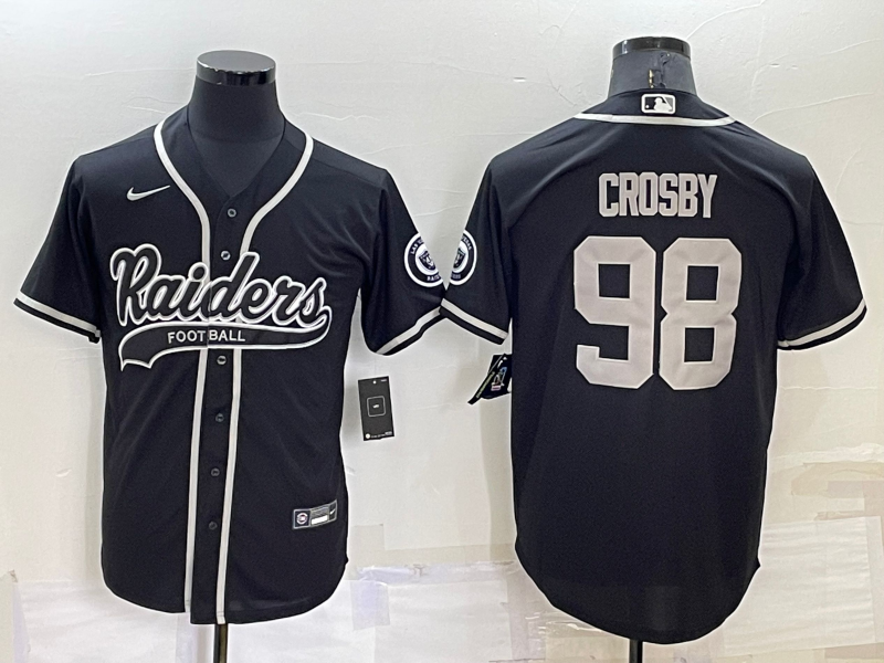 Men’s Las Vegas Raiders Maxx Crosby #98 Black Jersey Joint Edition