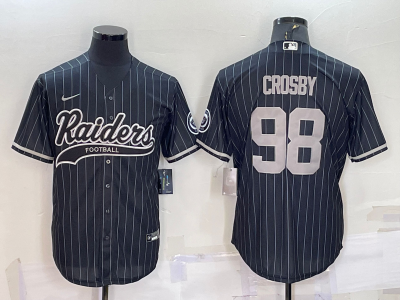 Men’s Las Vegas Raiders Maxx Crosby #98 Black Jersey Joint Edition