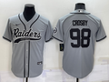 Men’s Las Vegas Raiders Maxx Crosby #98 Gray Jersey Joint Edition