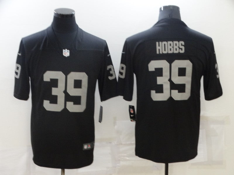 Men’s Las Vegas Raiders Nate Hobbs #39 Black Jersey