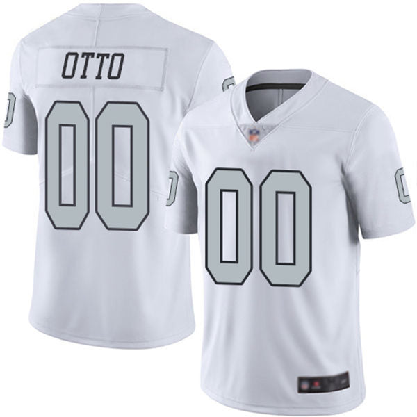 Men’s Las Vegas Raiders Retired Player #00 Jim Otto Nike White Color Rush Legend Player Jersey