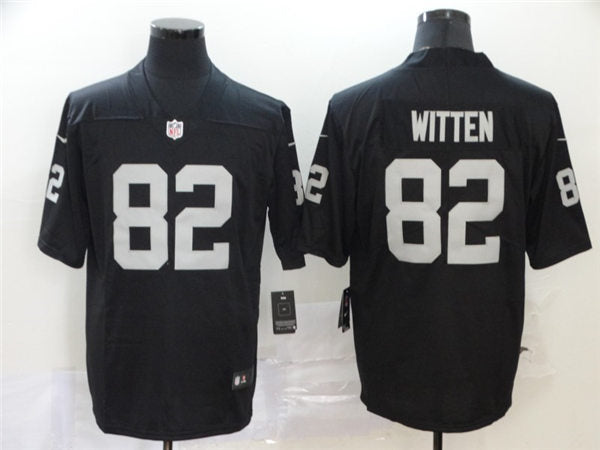 Men’s Las Vegas Raiders Retired Player #82 Jason Witten Nike Black Football Game Jersey