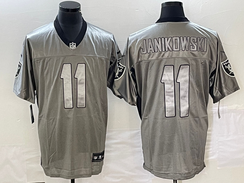 Men’s Las Vegas Raiders Sebastian Janikowski #11 Gray Jersey