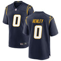 Men’s Los Angeles Chargers #0 Daiyan Henley Nike Navy Alternate Vapor Limited Player Jersey